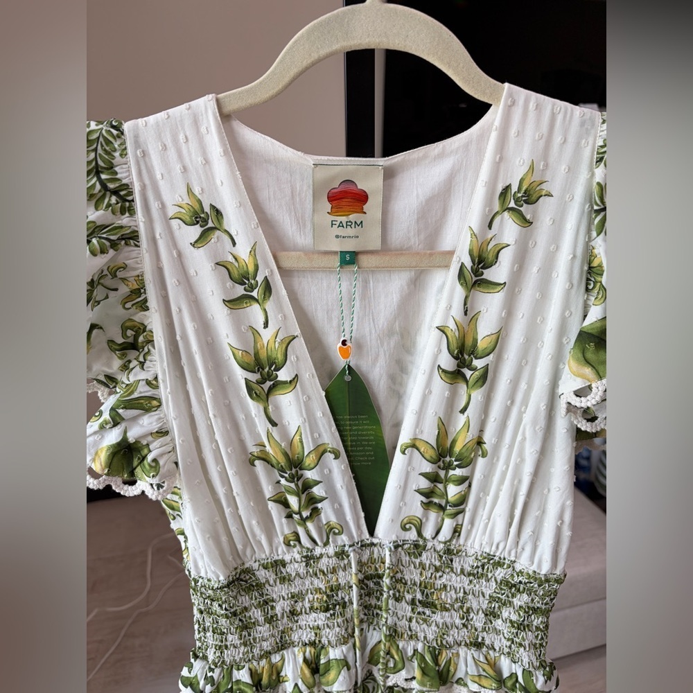FARM RIO: Milani Flutter-Sleeve Maxi Dress - Picture 9 of 9